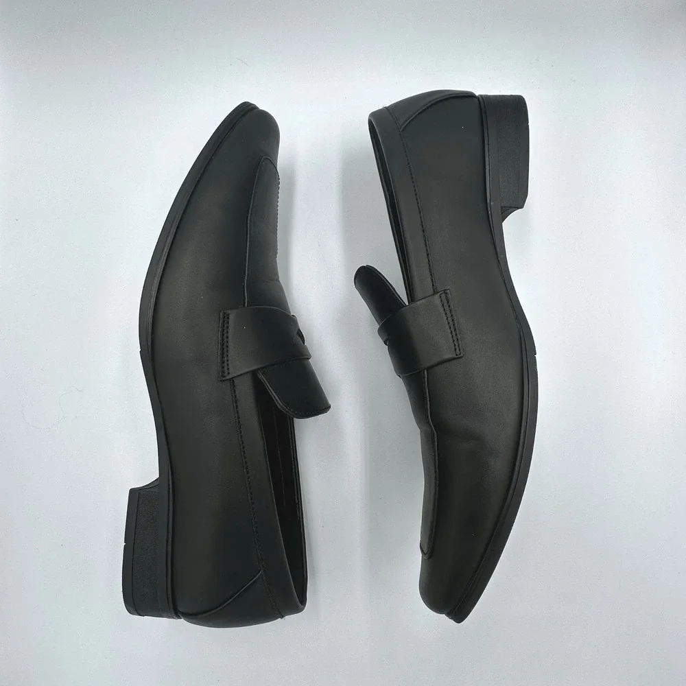 Calvin Klein Mens Bryson-C Black Penny Loafers Dress Shoes Size 12‎ CMBRYSON-C